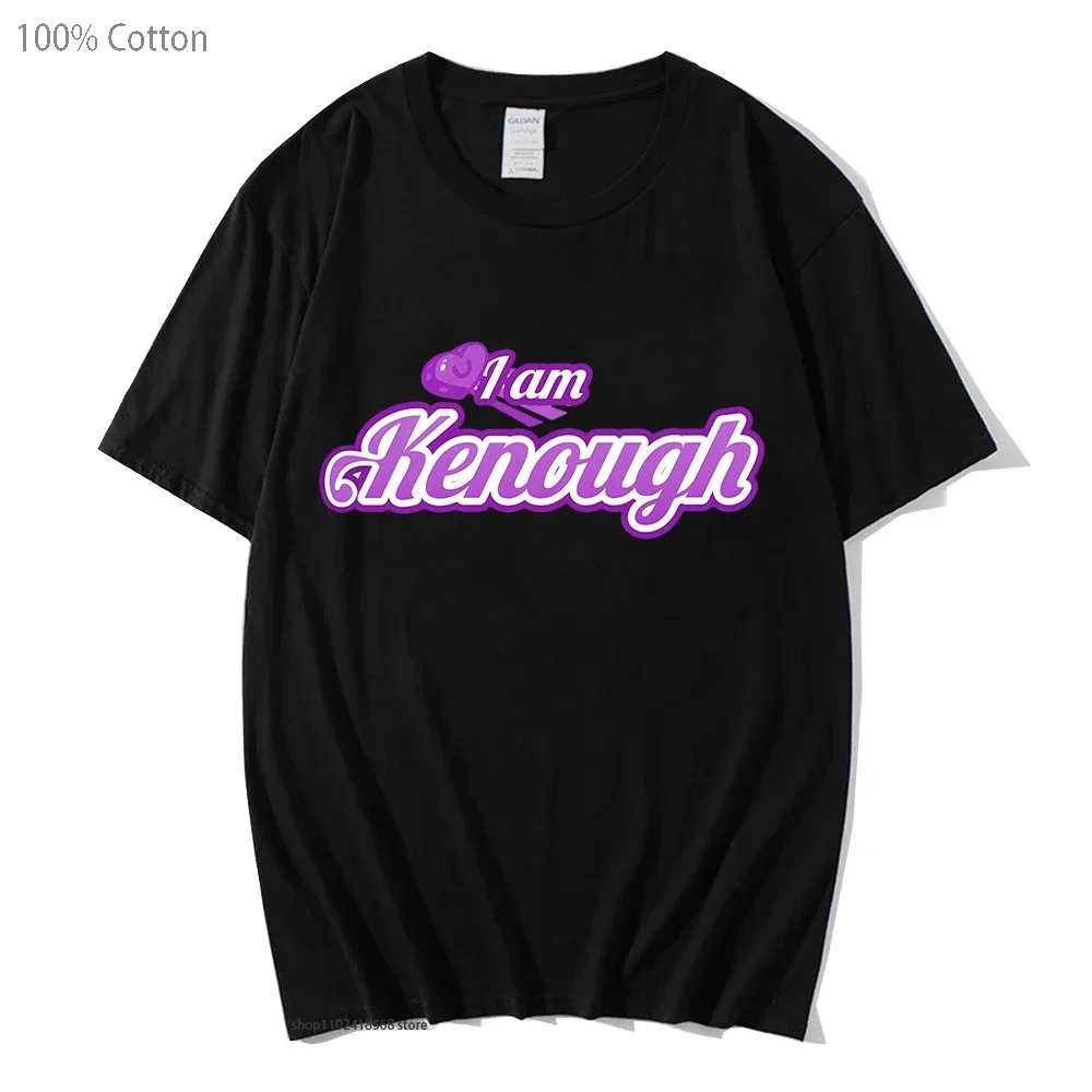 

Футболка I Am Kenough, фиолетовая рубашка Lertter, футболки Movice, одежда из 100% хлопка, женская одежда, топ Y2k, мужской повседневный топ унисекс, женский/мужской
