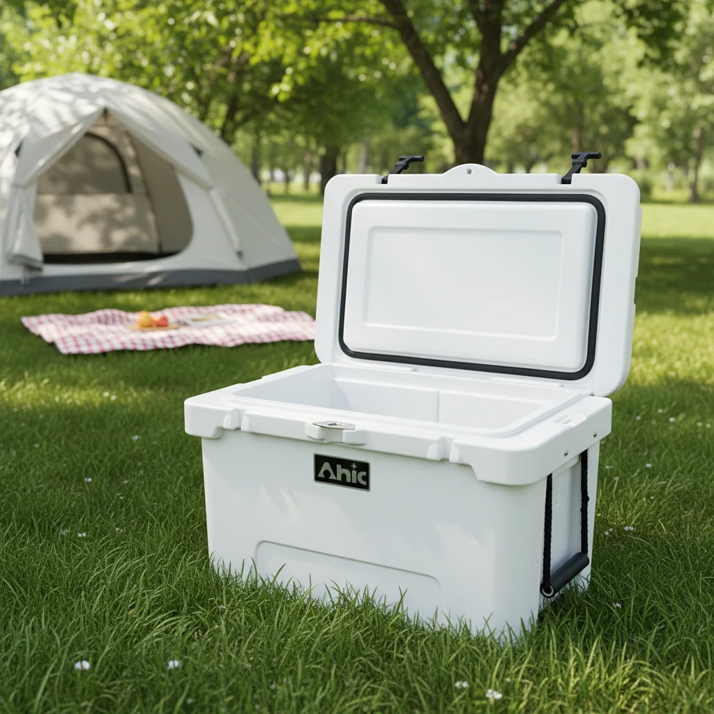 45QT Reusable Plastic Waterproof Insulated Cooler with Durable Hard Shell for Camping Travel Beach Fishing Outdoor Ice Chest