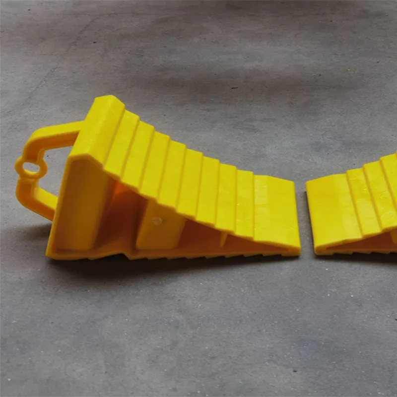 Rhyming 1 Pc/2 Pcs Portable Wheel Chock With Handle Anti-slip Tire Stop Block Heavy Duty Parking Wedge For Car Truck RV Trailer