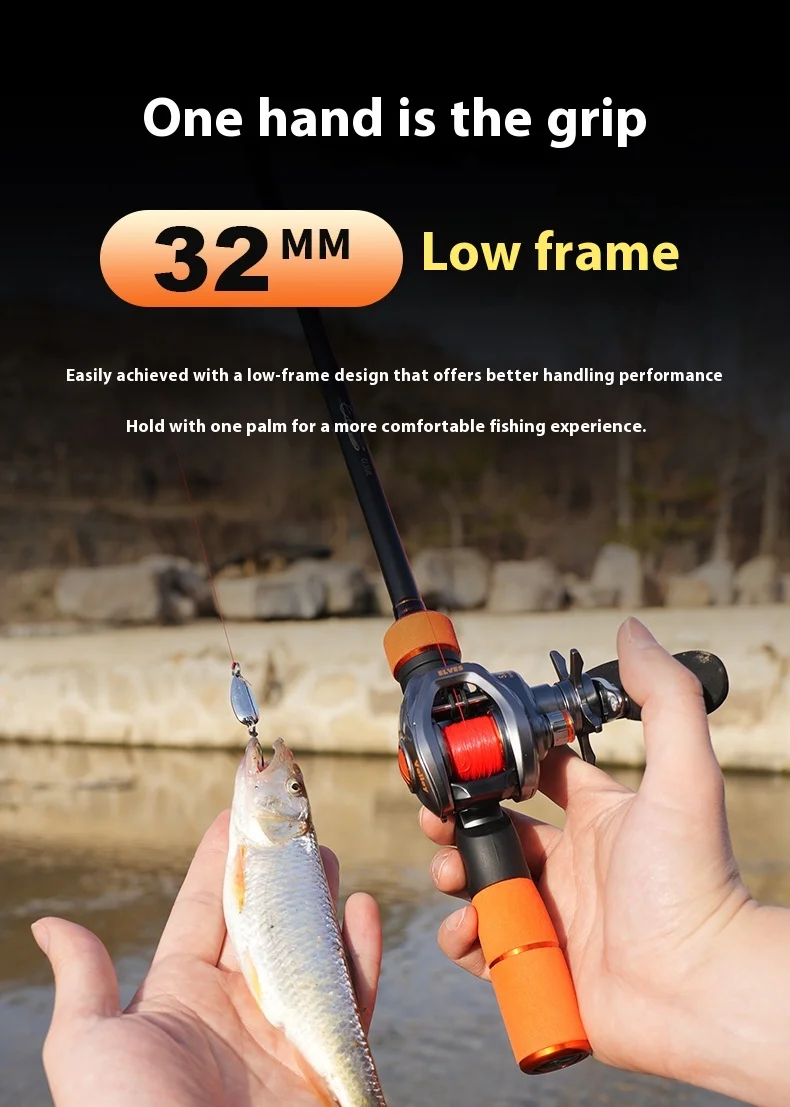 Elves Ultra Mini Tragbare Wassertropfenrolle 2. Generation Micro Bait Doppellinien-Spule Flache Spule Linkshand-Angelrolle für Sportfischen – Detail 10