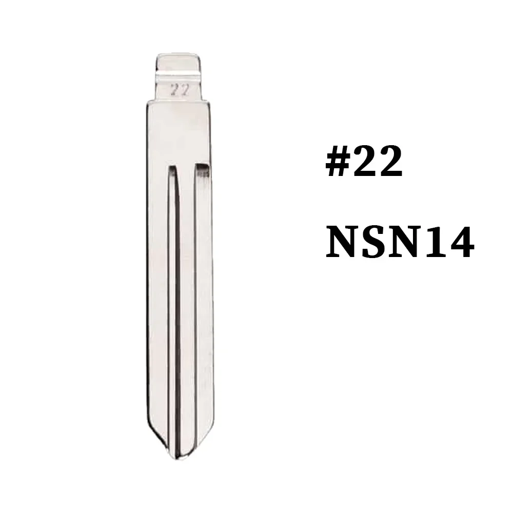 Replacement Uncut Blank Key Blade KD VVDI JMD Universal Flip Remote Key Shell #22 NSN14 For Nissan Juke Tiida Livina Teana Opel