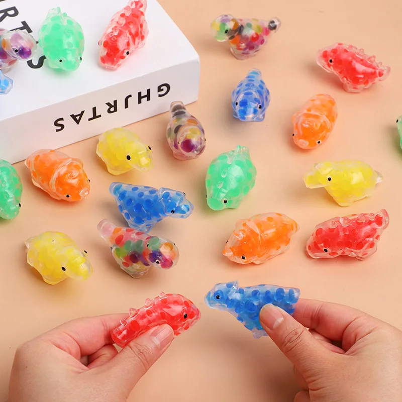 12 個の恐竜スクイーズおもちゃストレスリリーフ水ビーズスクイーズ感覚おもちゃ子供の誕生日パーティーの記念品ピニャータフィラークリスマスギフト