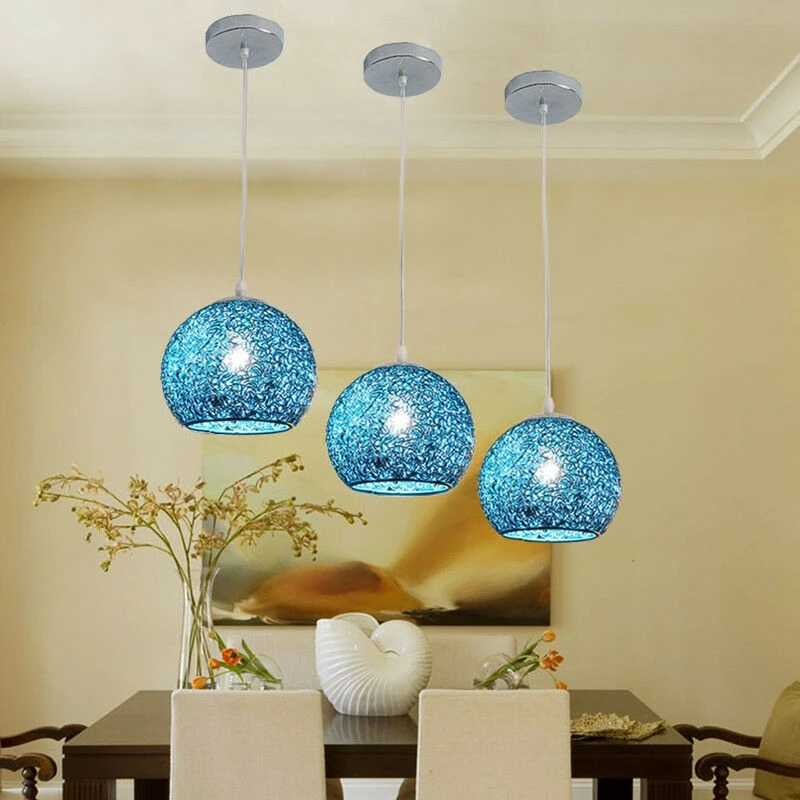 Lampada a sospensione da cucina plafoniere per camera da letto lampada per Hotel illuminazione lampadario blu
