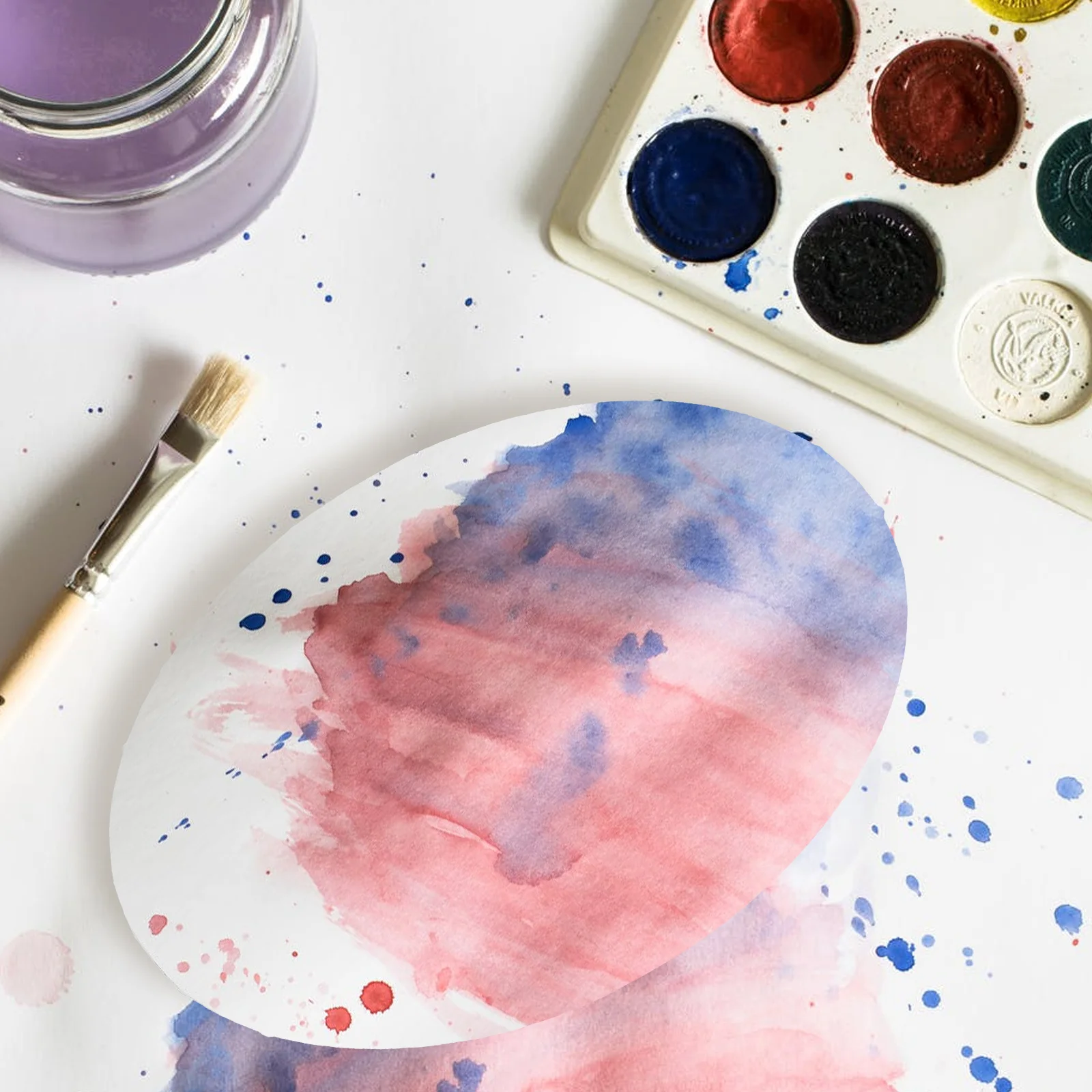 

Oval Shape Canvas Frame Water Color Painting Board Blank Canvas Frame for Students Hobbyists Lightweight Easy Carry