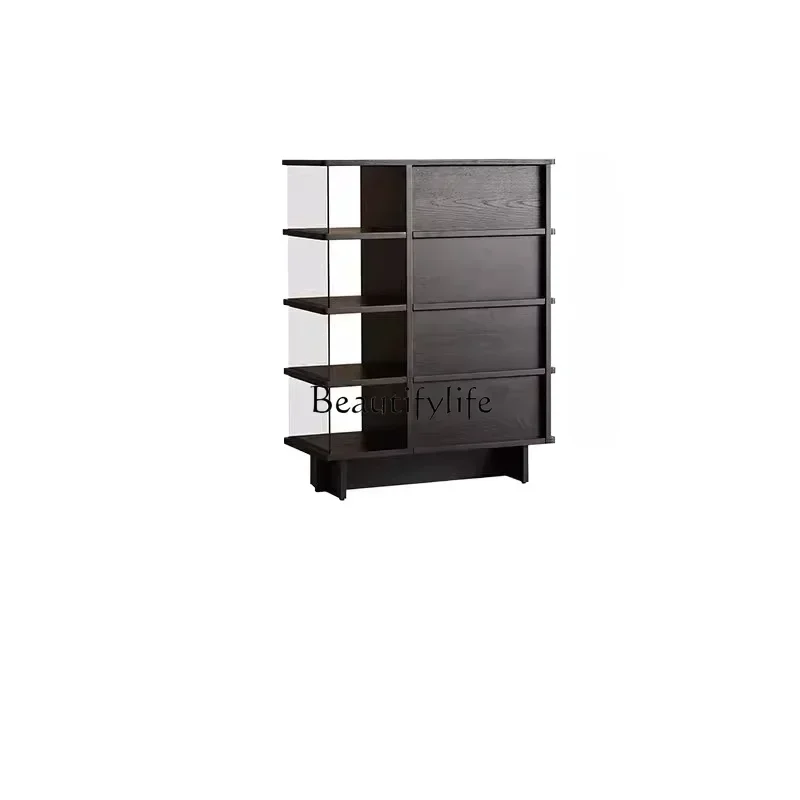 

Solid Wood Sideboard Cabinet Wall Small Apartment Dining Room Tea Cabinet iving Room ight uxury Storage Side Cabinet