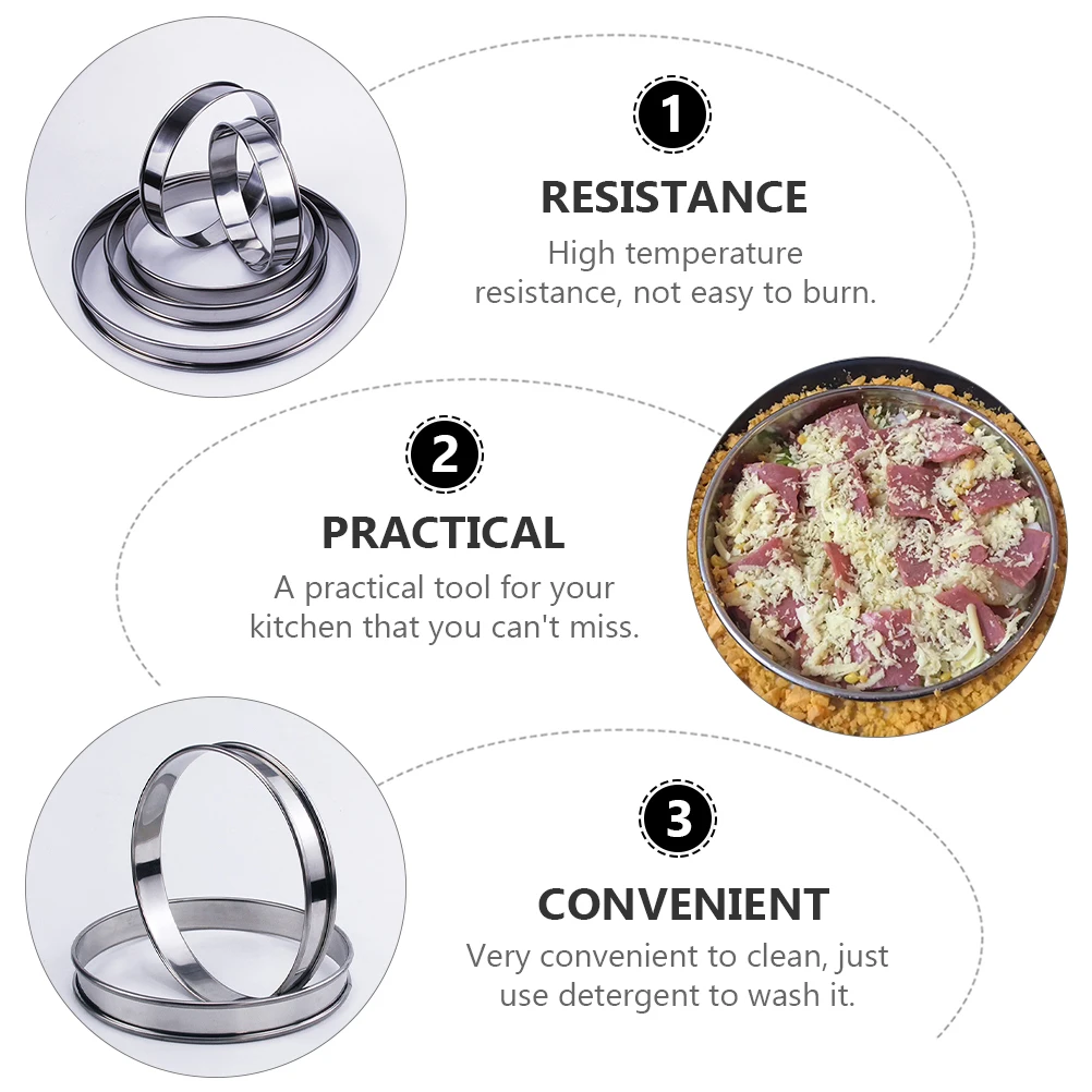 

1Pc Deep Pizza Saucing Ring Stainless Steel Kitchen Baking Tool for Delicious Pizza