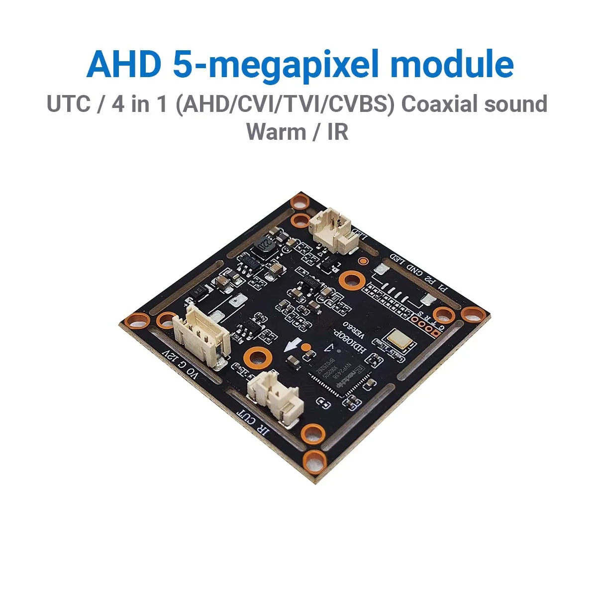 HD Coaxial Audio LA59 4 in 1 AHD TVI CVI CVBS 5MP 8MP CCTV Camera Module Low Illumination Security PCB Board view 6