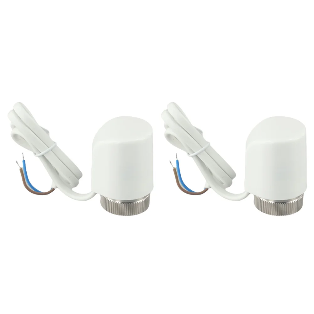 2pcs AC230V *1 5mm Electric Thermal Actuator Compatible with Programmable Controllers for Floor Heating Radiator Valves