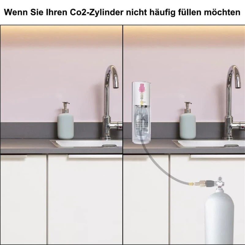 CPDD Quick Flaschenadapterschlauch CO2-Adapterschlauch Einfache Installation Zuverlässiger Adapterschlauch