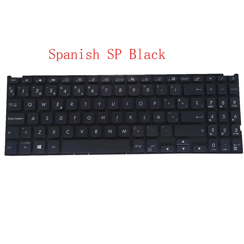 

Laptop Keyboard For ASUS M509BA M509DA M509DJ M509DL Black SP\UK\CA\FR\LA\TW\US,Gray AR\US,Silver US Without Frame