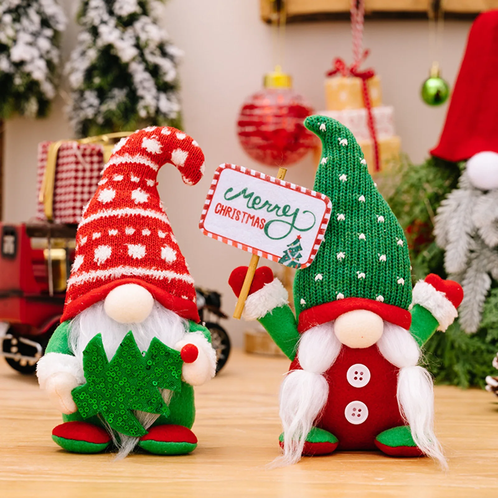 Christmas Gnome Plush Toy Easy to Use Standing Gnome for Christmas Party Room Christmas Plush Ornament for Home 2023