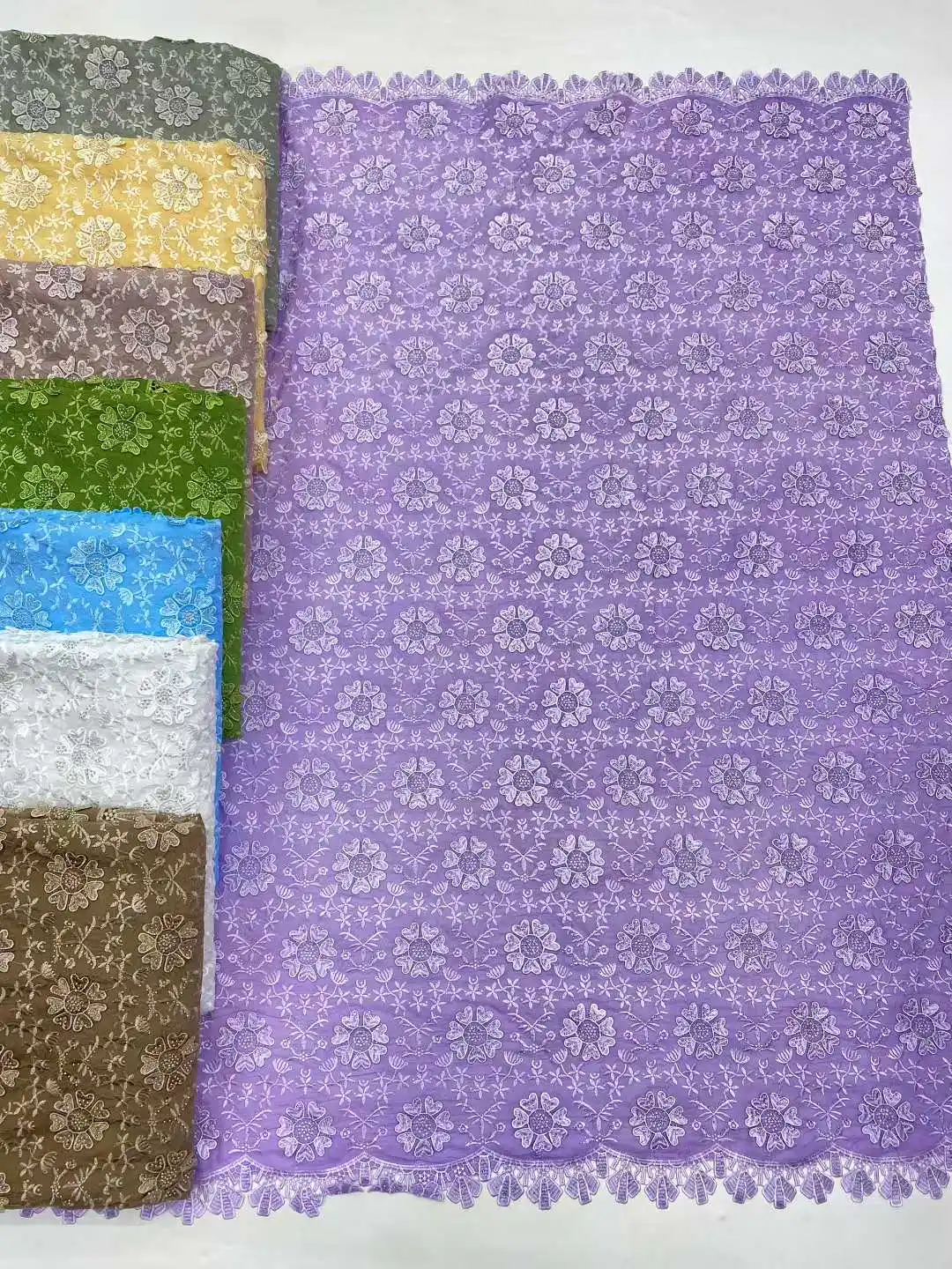 

Chiffon African Stones Lace Fabrics 2025 High Quality Embroidery French Nigerian Lace Fabric For Wedding Sewing Material