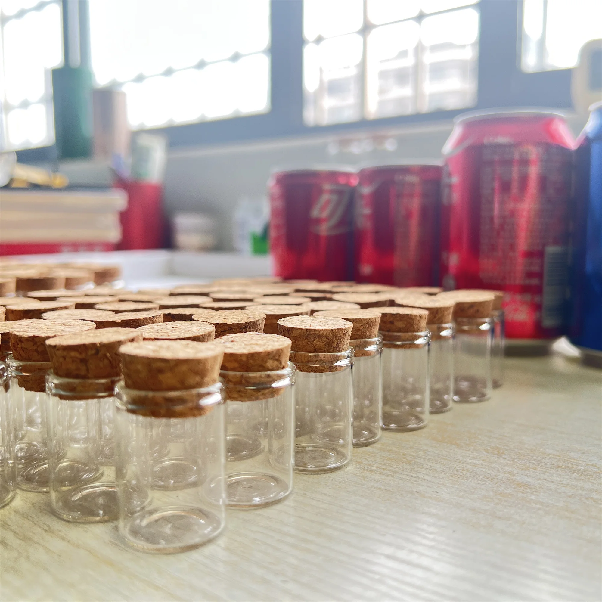 50/100 PCS 5ml Mini Christmas Wish Bottles Cork 17x22x30mm Tiny Glass Vials Tree Decor Gift Stocking Party Favors & DIY Crafts