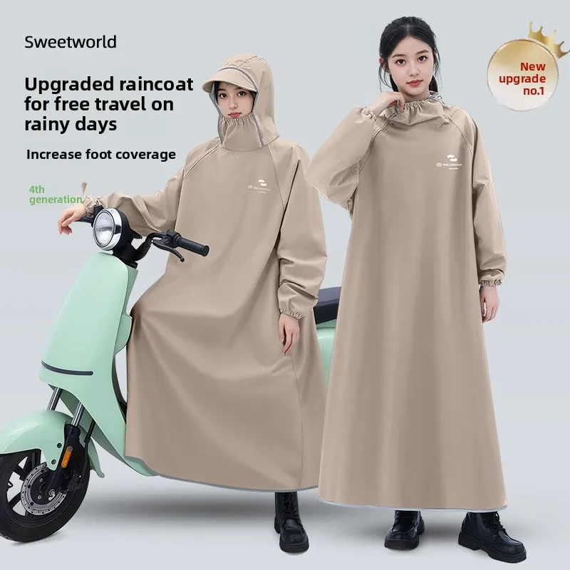 

Raincoat Full Body Rainstorm Motorcycle Battery Bicycle Men's and Women's Fashion Single Riding Enlarged Thickened Poncho