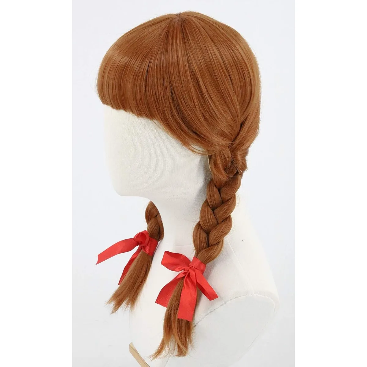 Women or Girl Long Brown Braids Wig Halloween Costume Cosplay Wigs Annabelle cos wig