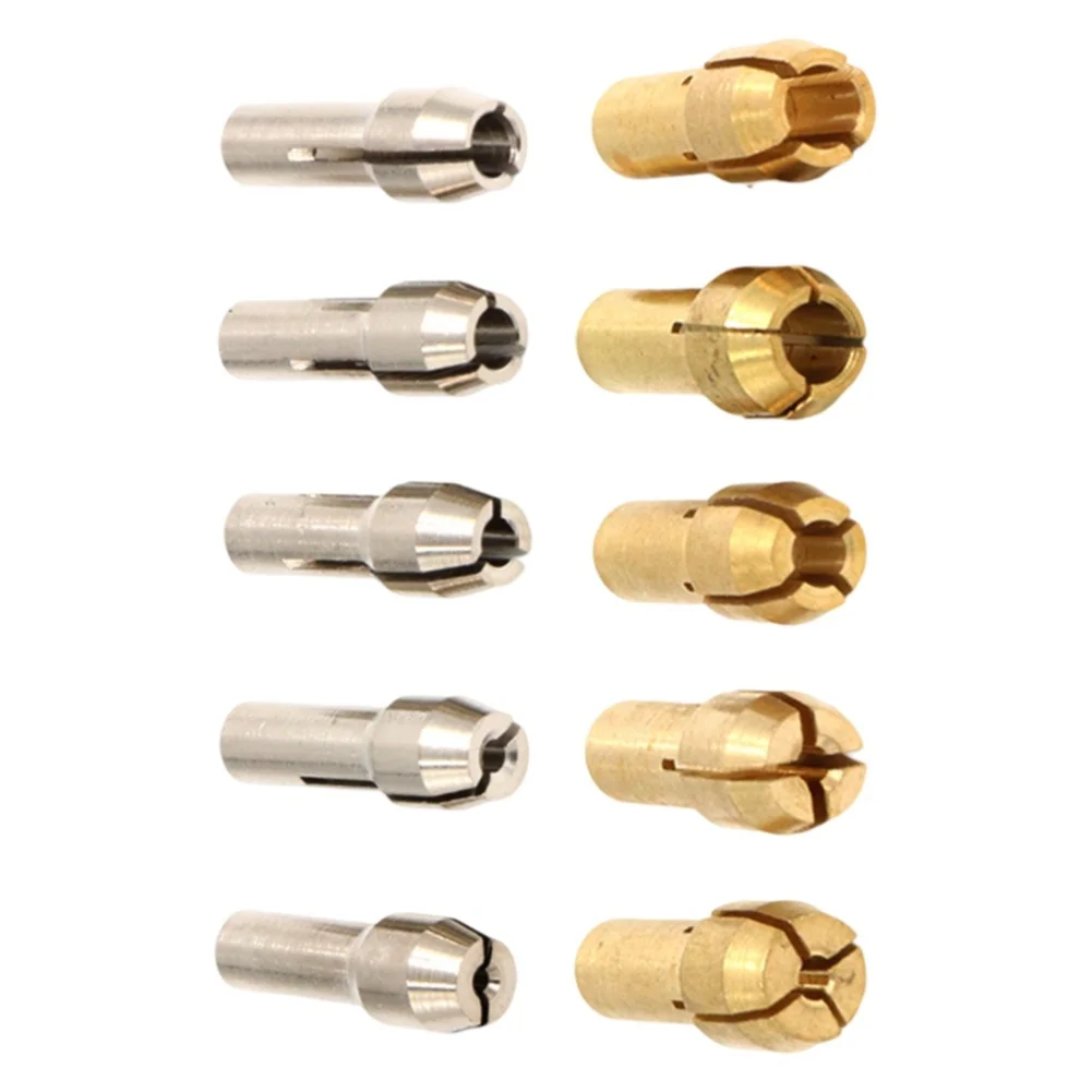 Drill Chuck Set Chuck Adapter 10 Pieces Set 18.12*4.2mm Size Copper & Stainless Steel Material For Electric Grinding