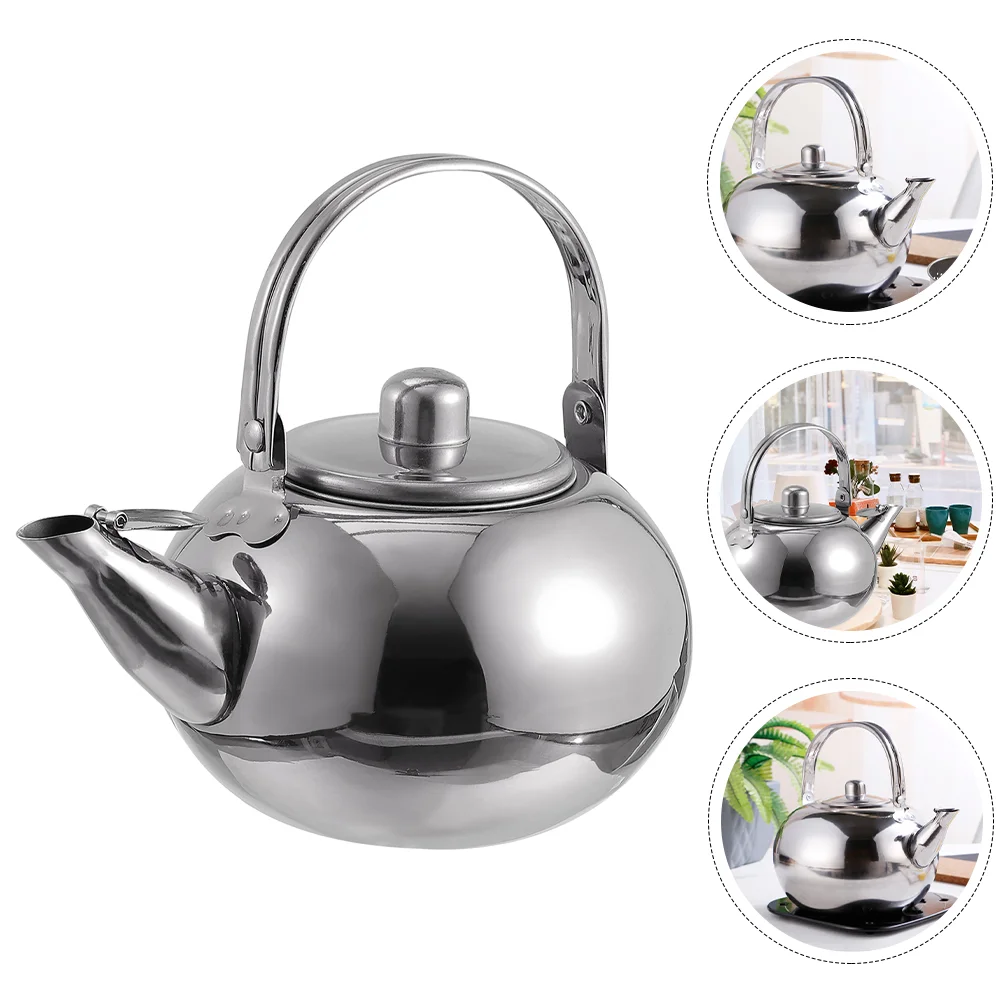 Water Kettle Wear-resistant Coffee Rust Steel Bubble Teapot Stovetop Daily Use Handle Strainer Maker