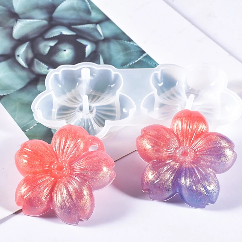 3D Mini Flowers Decoration Silicone Mold Epoxy Jewelry Plaster Mold Resin Casting Pendant Mold Suitable for Diy Crafts