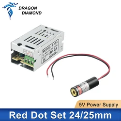 CO2 diyot modülü kırmızı nokta seti konumlandırma DC 5V lazer gravür CO2 lazer Lens için DIY Co2 lazer gravür kesme kafası
