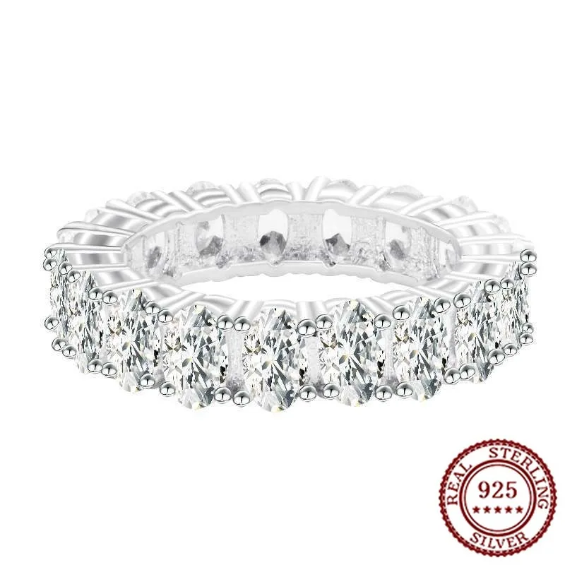 

2023 Новое модное кольцо из стерлингового серебра 925 пробы с классическим темпераментом, большая мода, классическое женское роскошное изысканное кольцо с инкрустацией цирконом