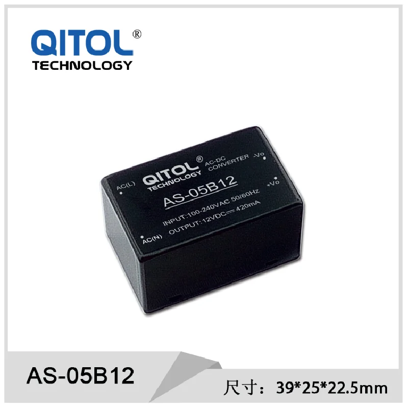 AC-DC POWER CONVERTER 5W AS-05B05 Switching Supply Step-Down 220V To 5V / 1A 1000mA CE/RoHS Active Components power module Buck