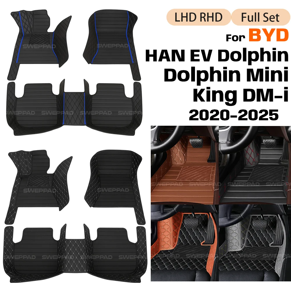 

For BYD HAN EV Dolphin/Dolphin Mini BYD King DM-i 2020-2025 Custom Car Floor Mats Automobile Carpet Cover Interior Accessories