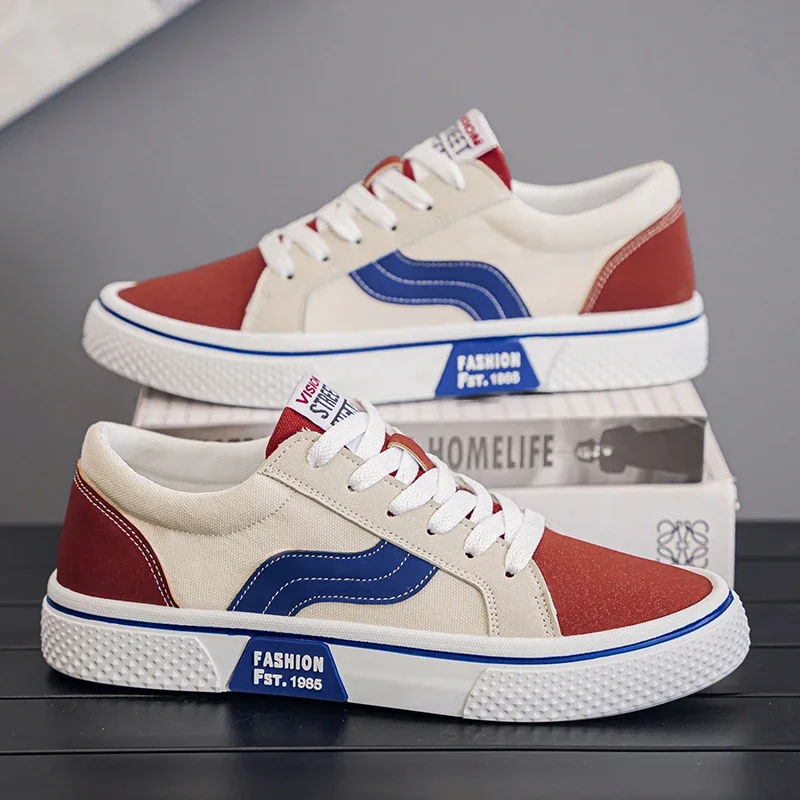 

Мужские кеды 2026: Новая летняя спортивная модная коллекция, подошва из ПВХ, нескользящие, на шнуровке, универсальные для улицы и спорта, повседневные