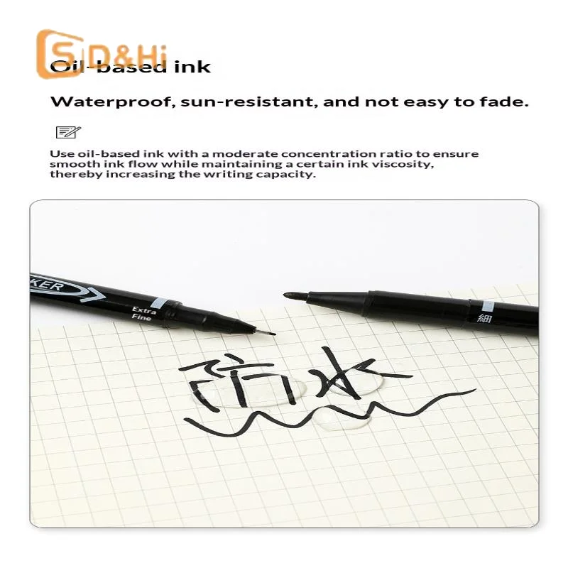 10Pcs Plastic Double-Tip Permanent Paint Marker Pens Ink For Plastic Wood Stone Metal Glass Doodling Marking Graffiti Art Set