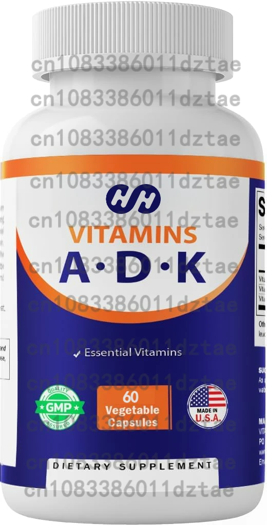 

Витаминный комплекс ADK - Высокоэффективные витамины A, D3 и K2 для здоровья костей и усвоения кальция, без ГМО, 60 капсул