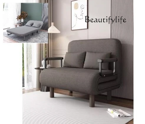 

Modern folding sofa bed apartment small apartment simple single and double folding sofa with armrest
