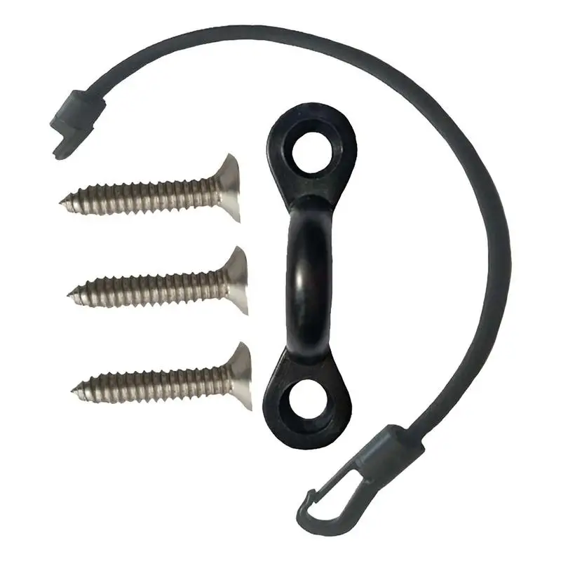 

Canoe Tie Down Kit Tie Down Hardware For Canoe Black Portable Fixing Kit With C-Buckle Screws Hook Rope Kayak Accessories For