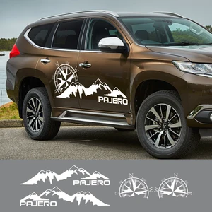 Nhãn dán bên của chiếc xe cho Mitsubishi Pajero 1-4 MK2 TR4 V20 V33 V60 V73 V75 V98, La bàn đồ họa, Đỉnh, Đề can vinyl, Phụ kiện tự động 12 Bán hàng chính Pajero La bàn - №8