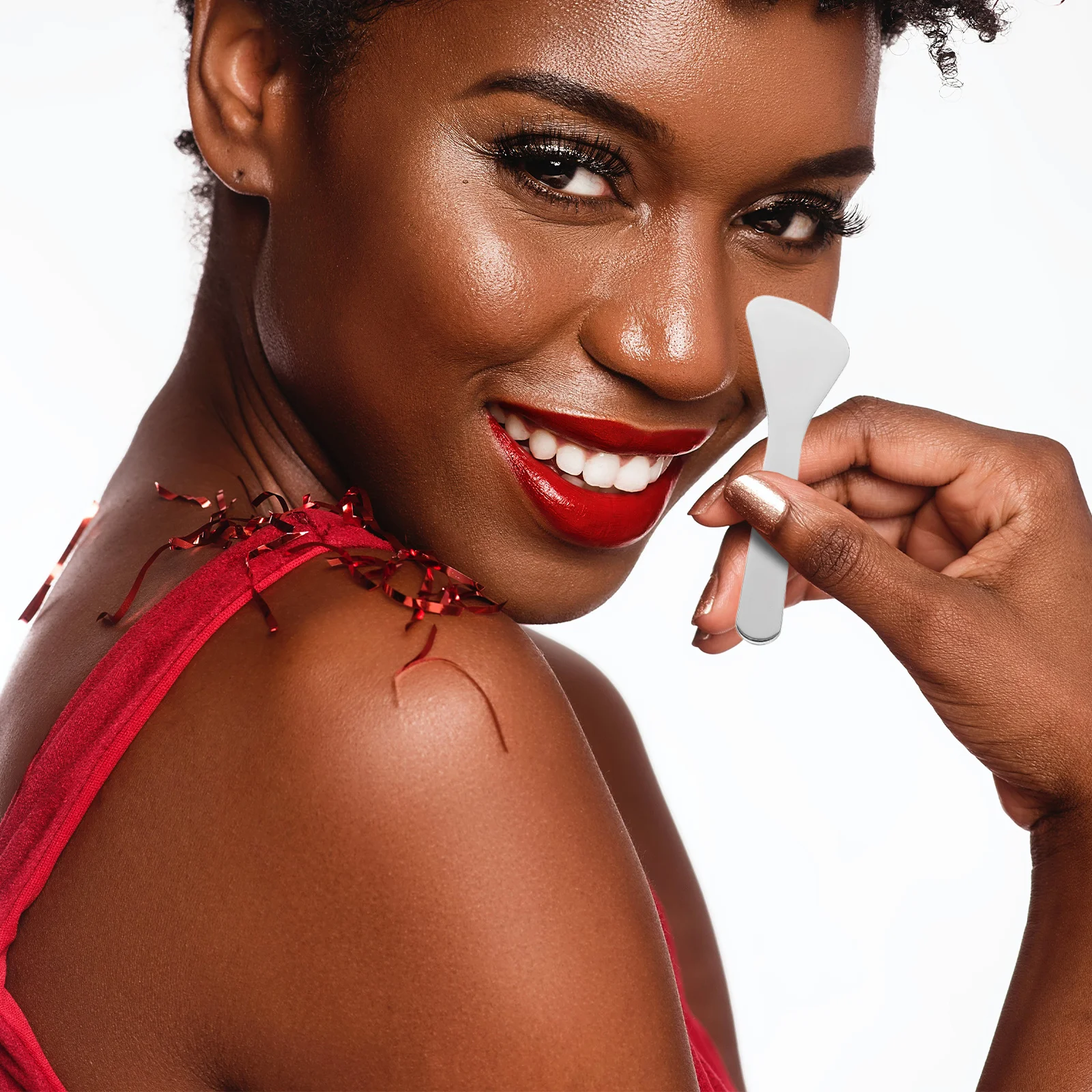 5Pcs Stainless Steel Makeup Spatulas Mini Scoops for Face Mask Eye Cream Skincare Applicator Mini Makeup Spoons