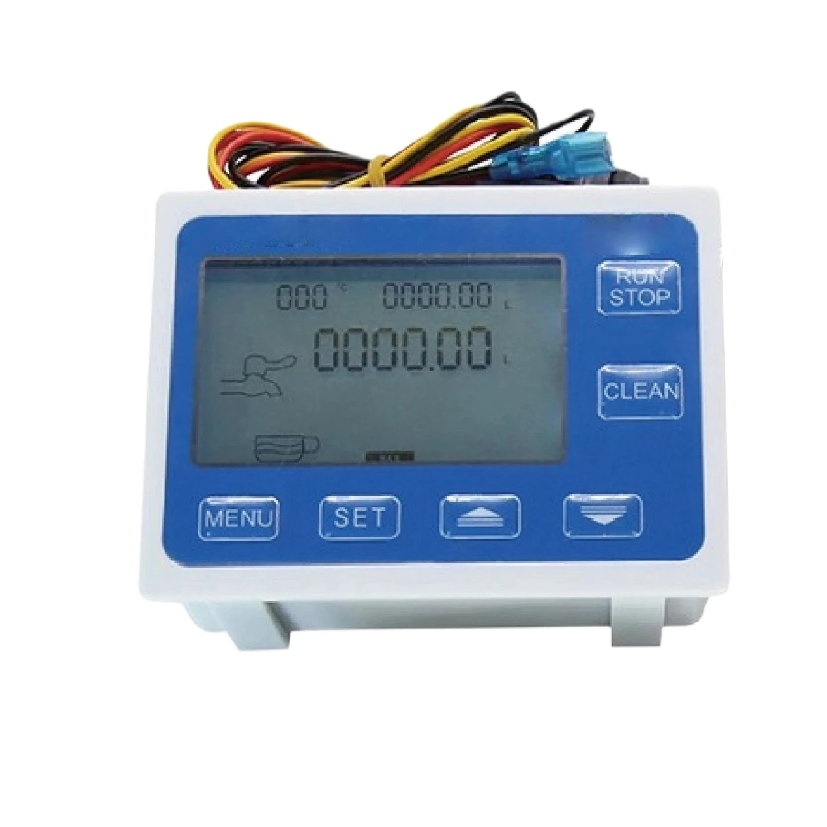 Gear Flow Meter 6 Port Liquid Flow Sensor High Precision Oil Metering Device Flowmeter ZJ-LCD-M Digital Flow Control Kit Oval