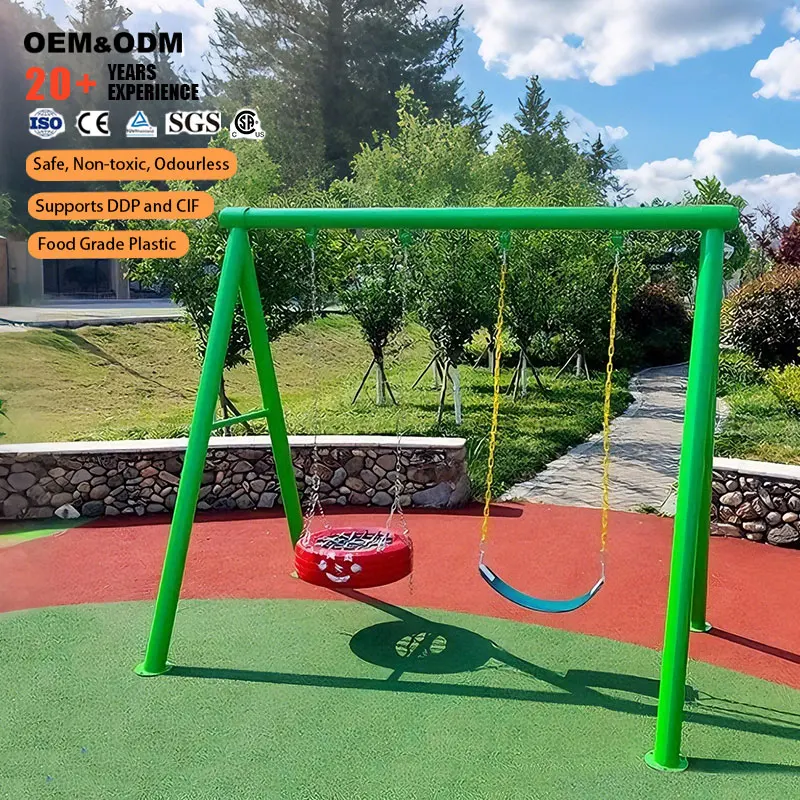 

Детская уличная игровая площадка: металлический комплект качелей для сада, набор цепей для качелей, качели для малышей, качели для патио