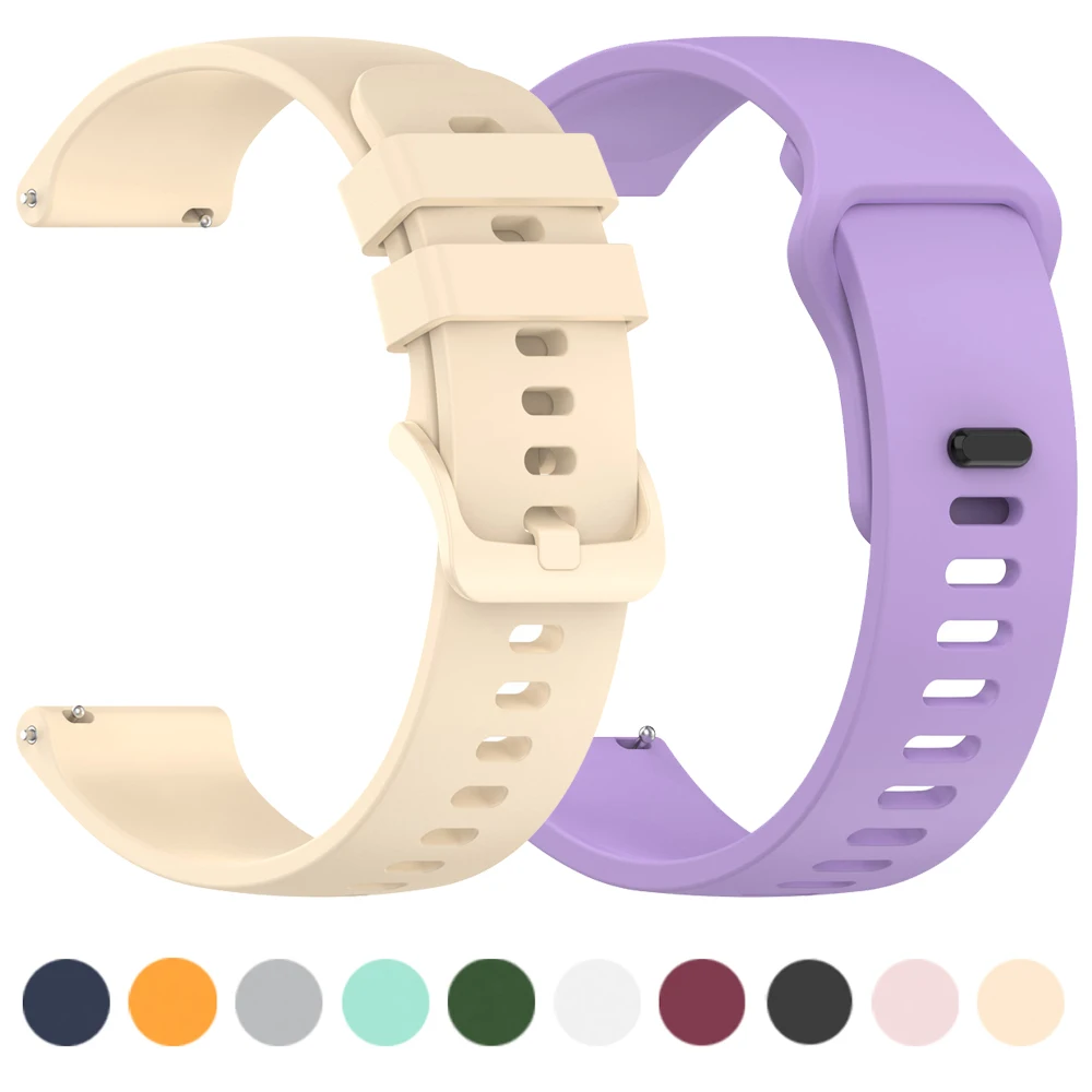 20 mm 22 mm Sport-Gummi-Ersatzarmband für Garmin Forerunner 570 265 255 165 Music Venu 3 Sq 2 Plus Vivoactive 4 5 6
