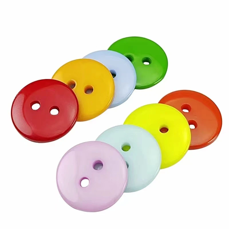 New Arrival 9-30MM Two Holes Mix Color Small Buttons Suit Pad Button Bread Round Resin Sewing Buttons DIY Scrapbooking