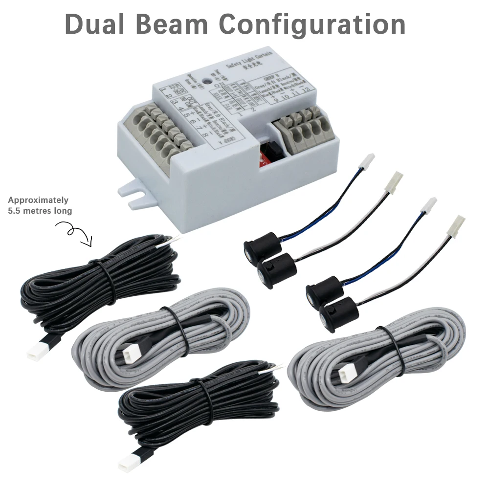 

Инфракрасный датчик с двойным лучом 10 м​ Фотоэлектрический барьер​ Прерыватель​ IR-датчик​ Автоматическая дверь, раздвижные и распашные ворота AC/DC 12V-36V