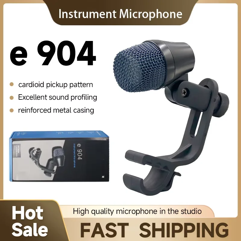 

e 904 Superb Sound Dynamic Supercardioid Microphone for Drums Toms Snares Guitars Bass Cabs Live Performances Recording