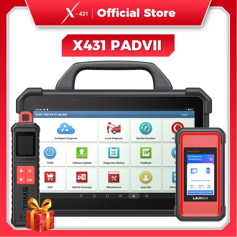 LAUNCH X-431 PAD7 PADVII Car Diagnostic Tools J2534 Smartlink Automotive Scanner Auto Online Programming OBD 2 Years Free Update