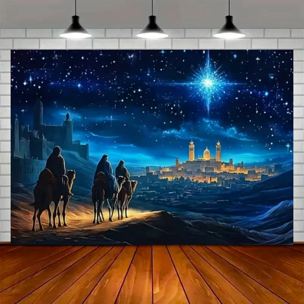 Spanish Three King Festival Party Decoration Background Three Wise Men Religion Jesus Backdrop Exhibition Hall Banner Props view 5
