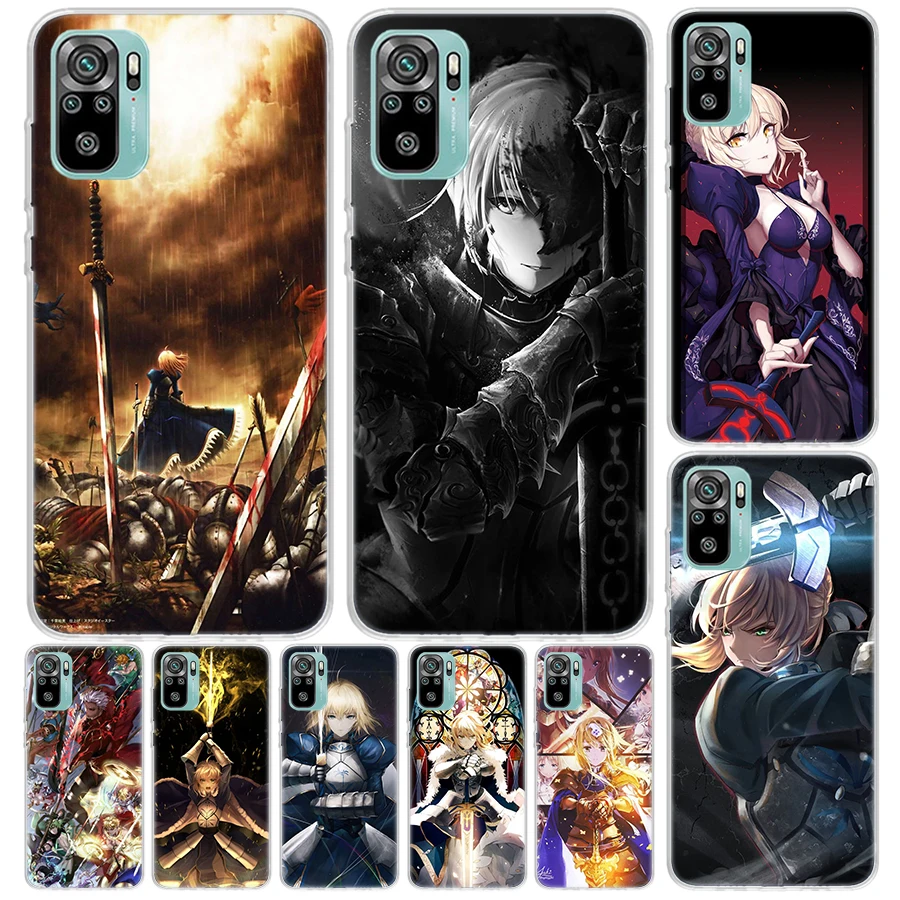 Fate Zero Stay Night Saber Cover For Xiaomi Redmi Note 14 13 12S 12 11 Pro Plus Phone Case 11S 10S 10 11E 11T 14Pro 13Pro Print 