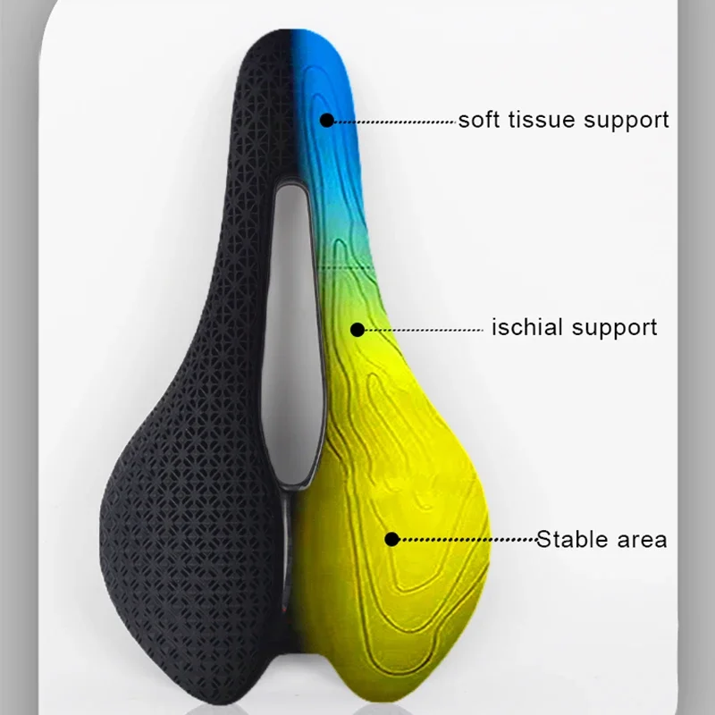 ODI 3D Printed Bicycle Seat Cushion Carbon Fiber Bike Saddle Comfortable Breathable Gravel Road Bike Seat Honeycomb MTB Saddle