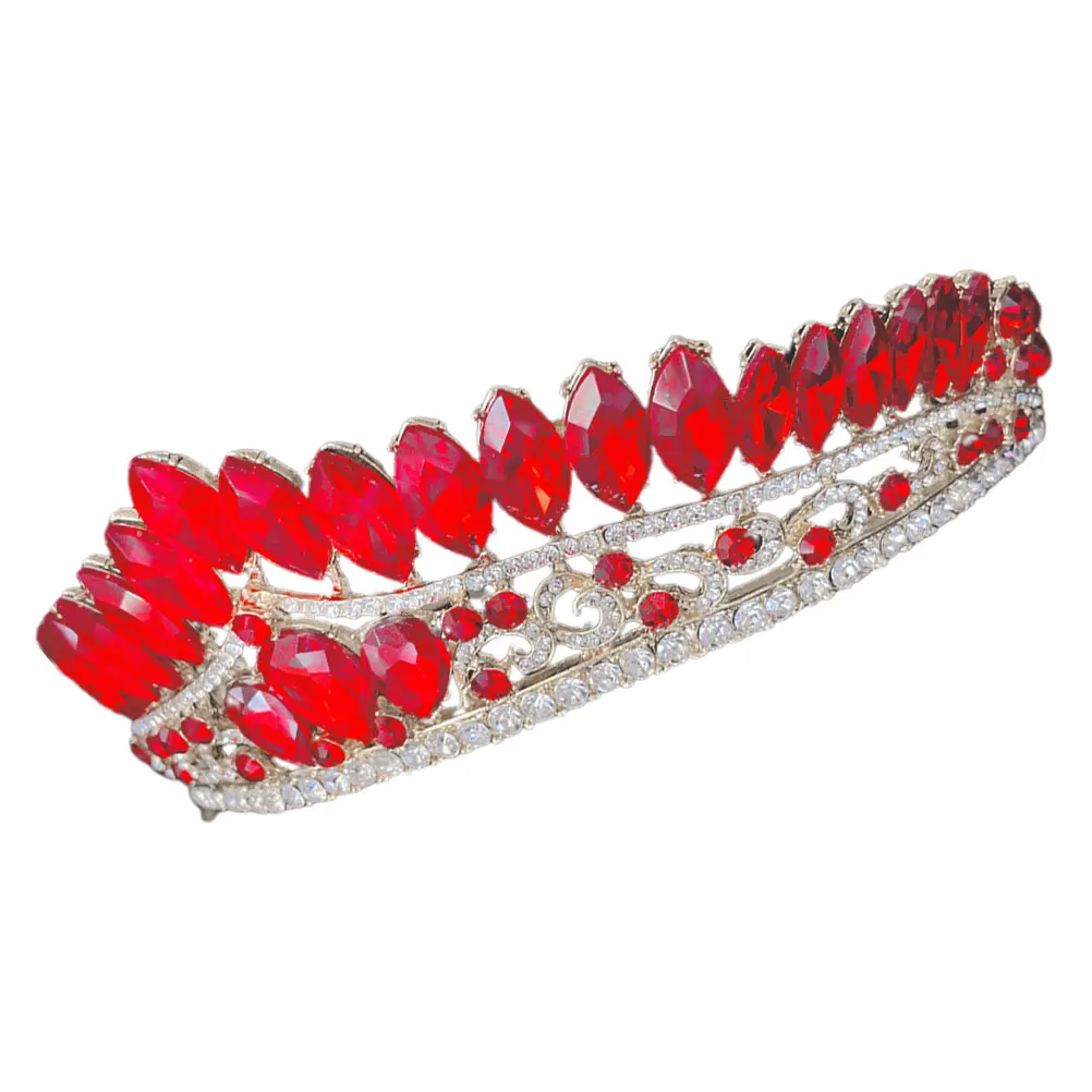 

Корона со стразами, сверкающая свадебная тиара, головной убор, аксессуары для волос на свадьбу, день рождения, тиара, корона, свадебная повязка на голову