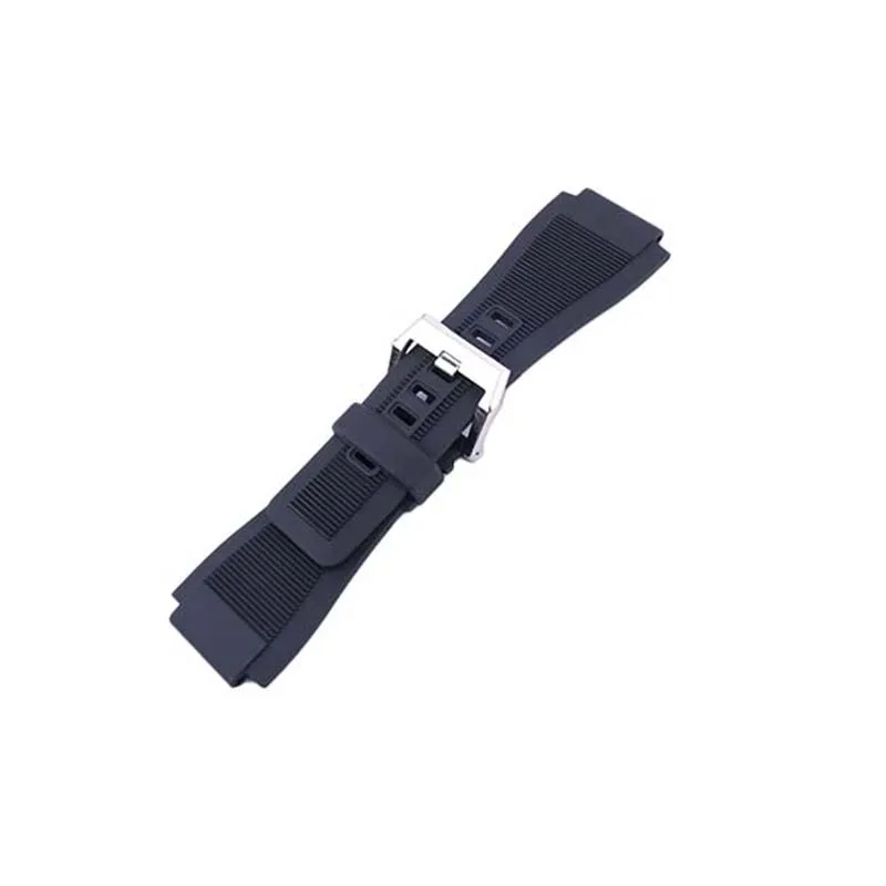 24mm Men and Women Rubber watch band belt buckle Compatible for Bell Ross BR01/BR03 soft silicone watch strap chain accessories - Image 5