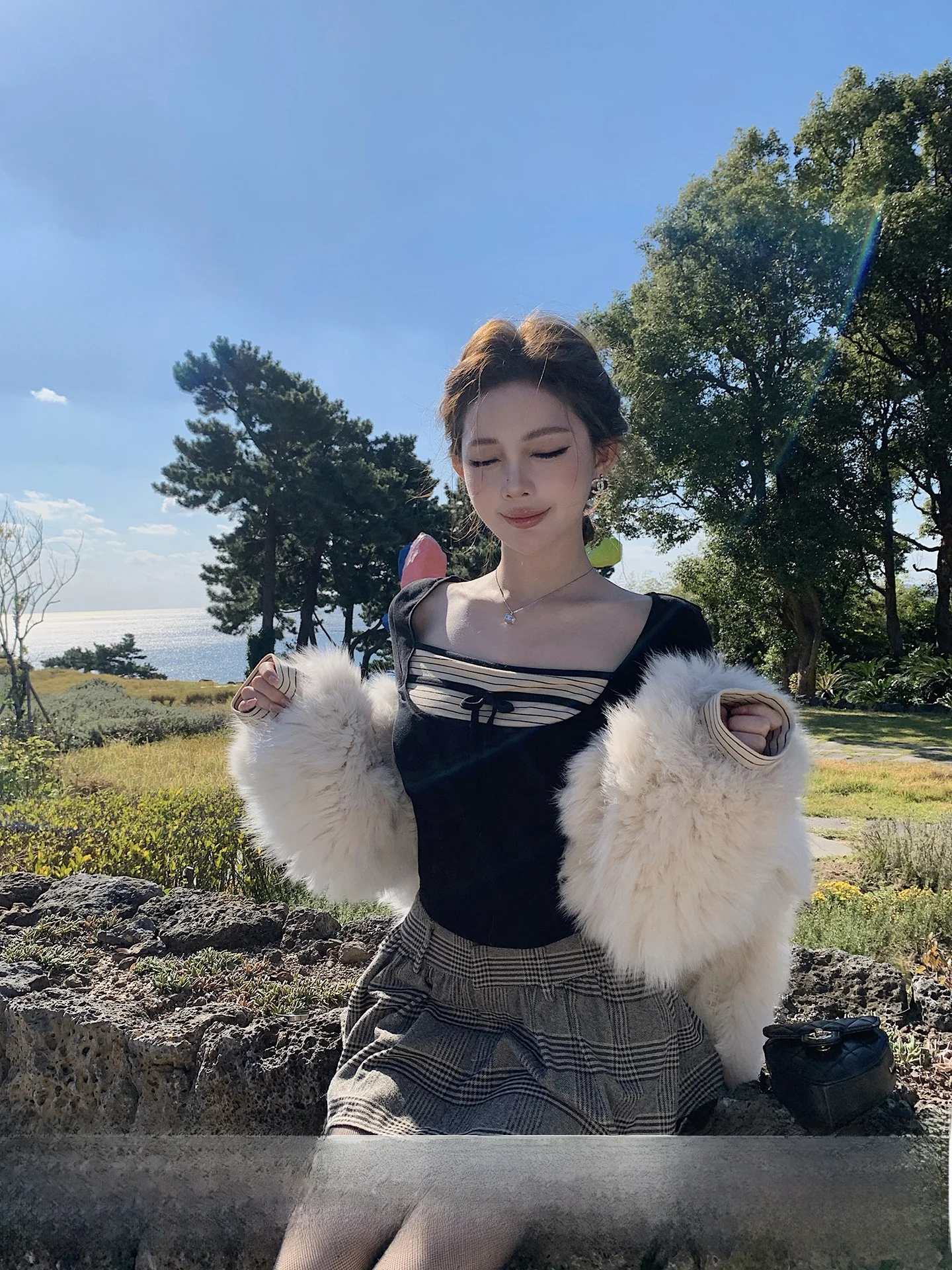 slim-fit-v-ne-ort-t-shirt-femme-couches-espace-sens-haut-noeud-long-sve-trajet-sle-automne-hiver-faion