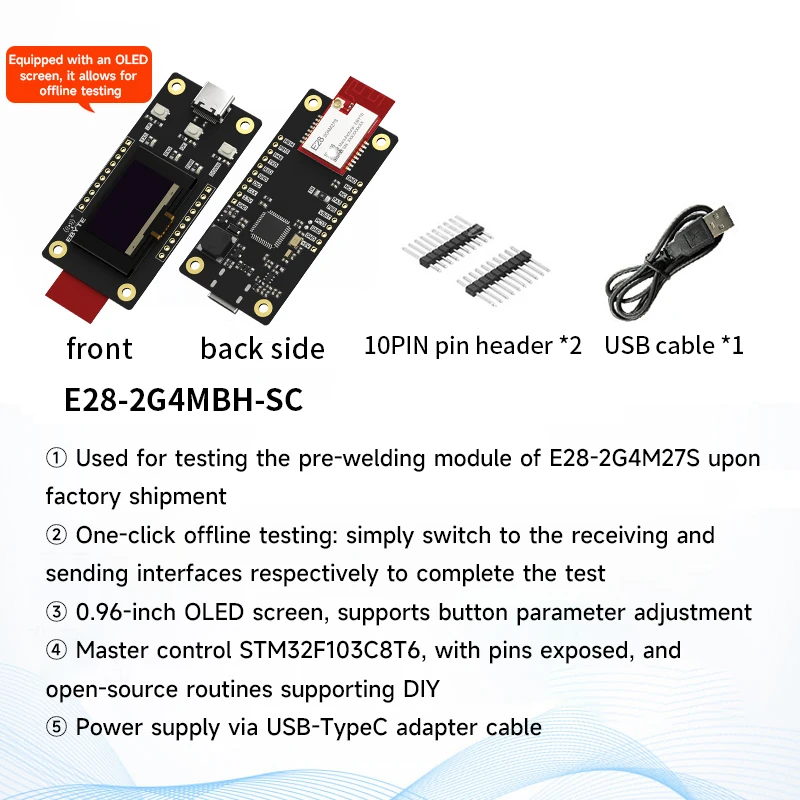 とも Módulo IoT SX1281 LoRa 2.4GHz 12/20/27dBm SPI CDEBYTE E28-2G4M12S