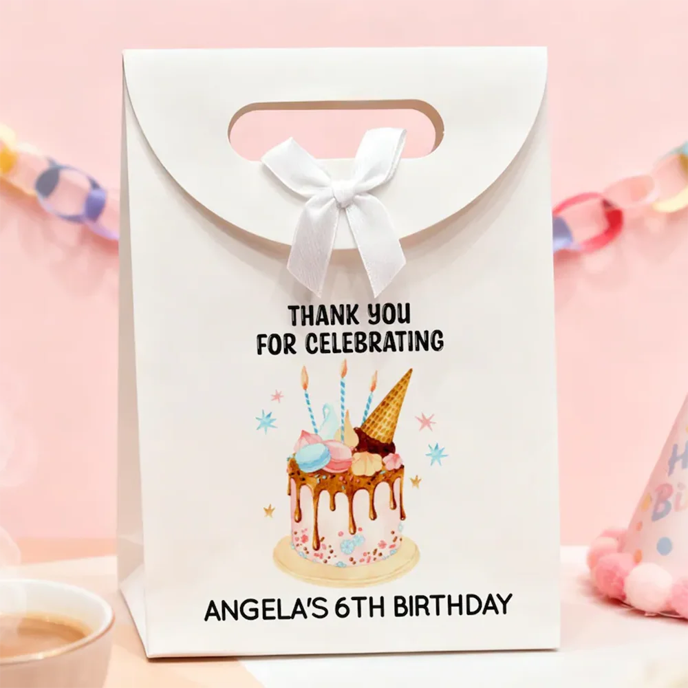 5 Stück personalisierte Geschenktüten für Kindergeburtstage, personalisierte Geschenktüten für Kindergeburtstagsfeiern, Partyartikel für Kindergeburtstage.