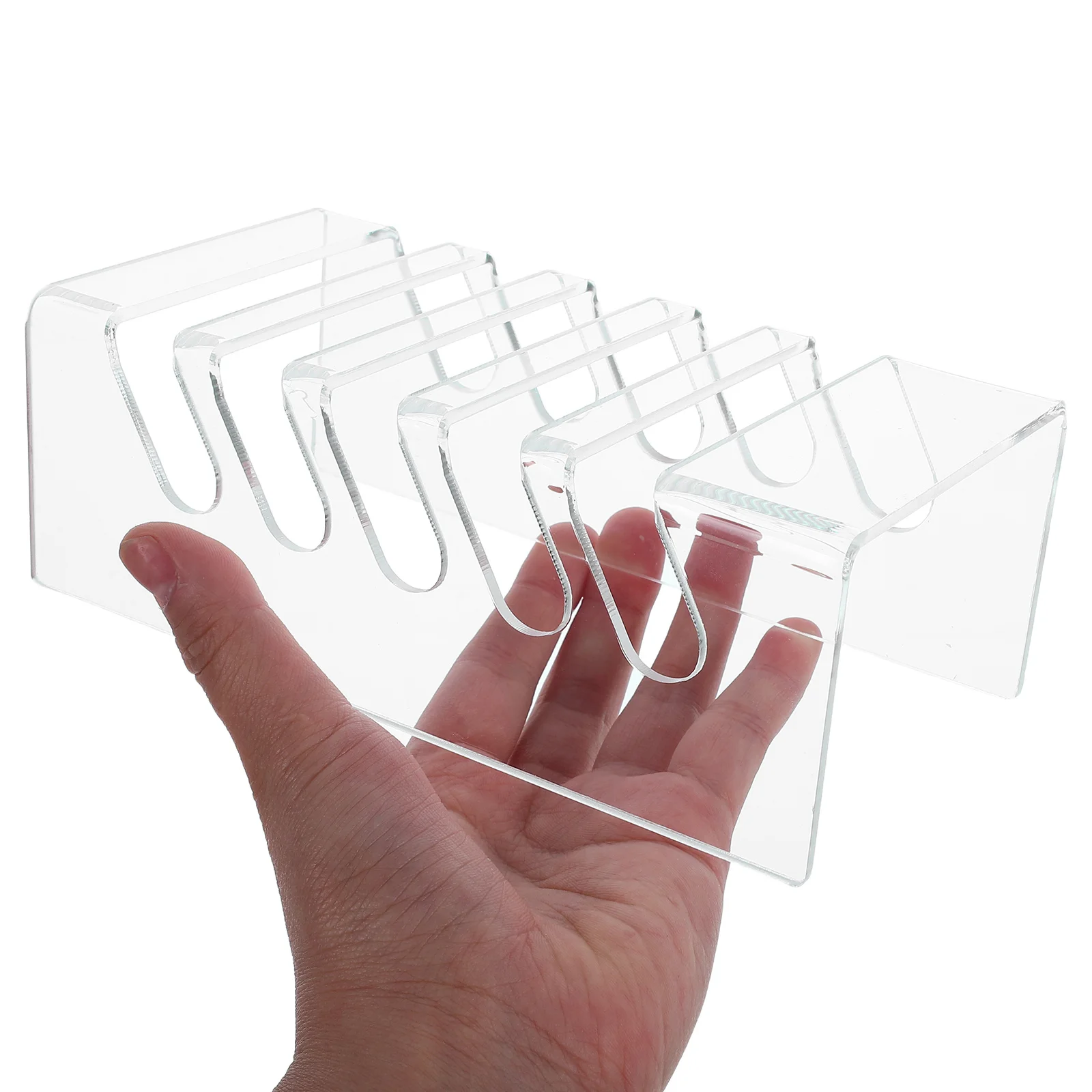 

Acrylic Cell Phone Holder for Desk Transparent Display Stand Office Meeting Room Desktop Organizer Mobile Phone Display Rack