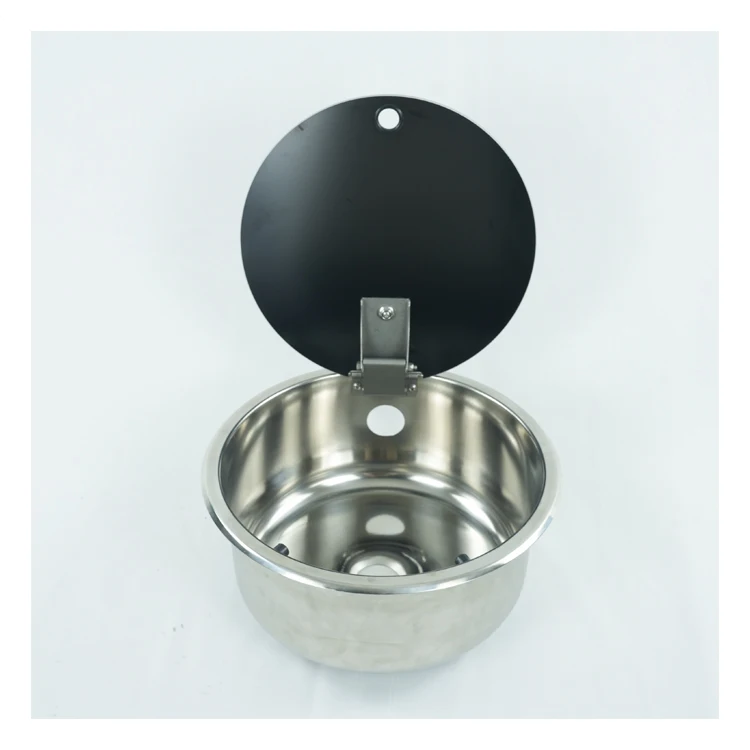 hot 2025 Hot Sale Factory RV Kitchen Accessories Stainless Steel Water Sink with Drainer for Caravan use